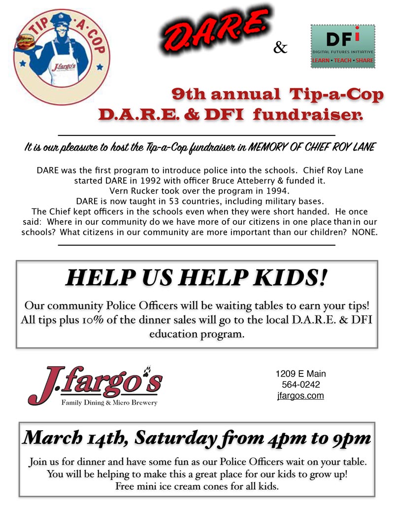 Tip-A-Cop for D.A.R.E. and DFI